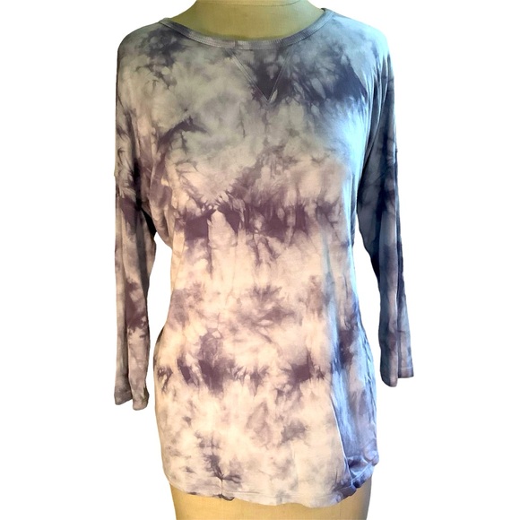 Calvin Klein Soft Jersey Performance Stretch Violet Watercolor Shirt - Picture 1 of 6